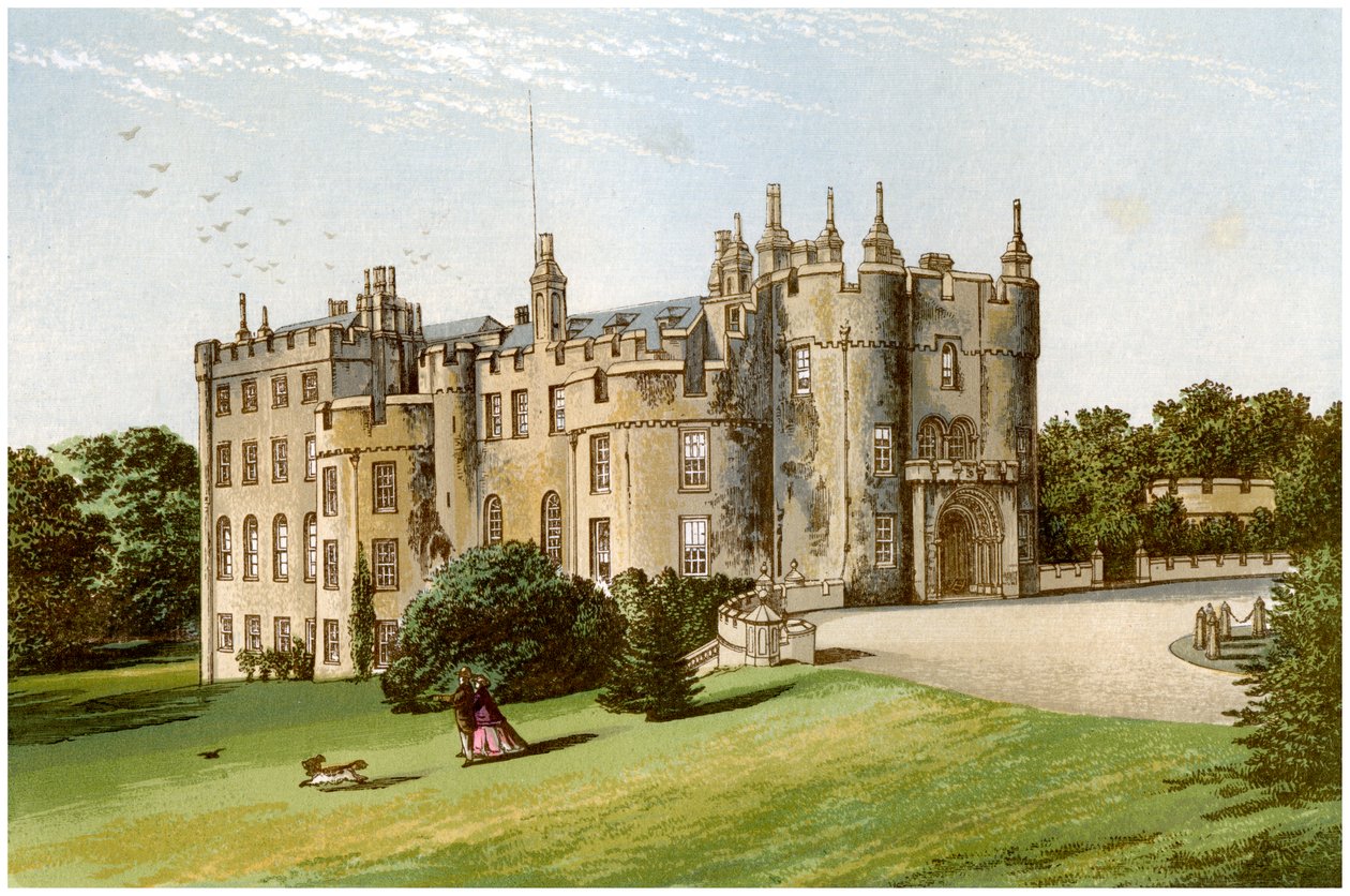 Zamek Picton, Pembrokeshire, Walia, dom rodziny Phillips, ok. 1880 r. autorstwa Unbekannt