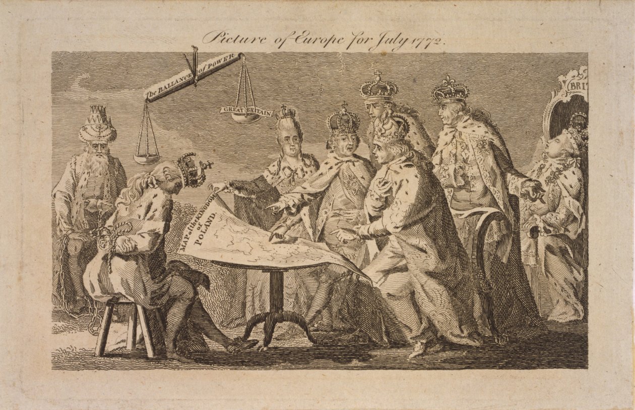 Obraz Europy z lipca 1772, 1772 autorstwa Unbekannt