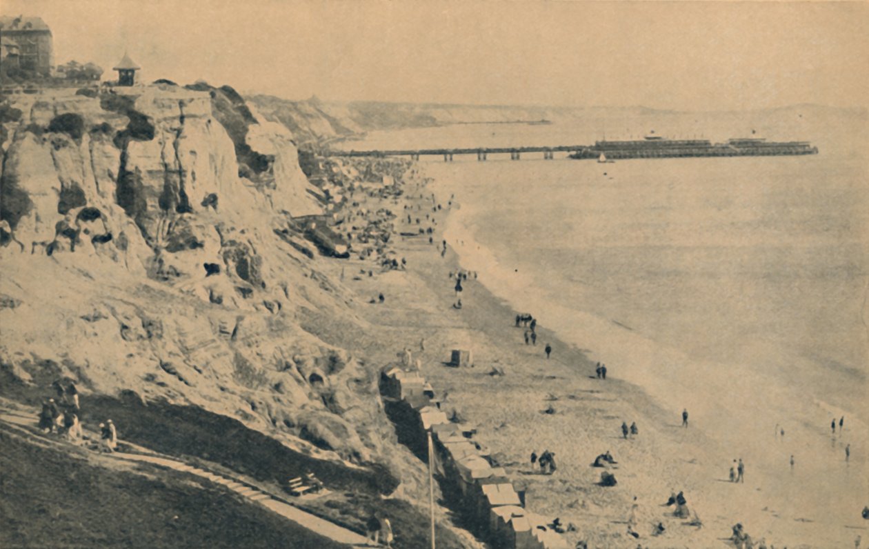 Molo i piaski z molo Dudley Chine Boscombe Pier w oddali, 1929 autorstwa Unbekannt