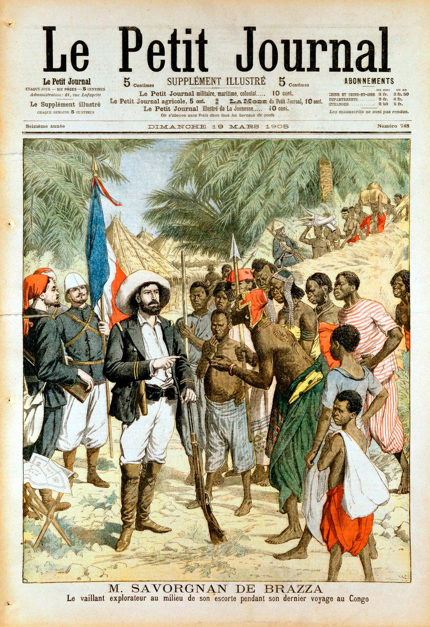 Pierre-Paul-Francois-Camille Savorgnan de Brazza , francuski odkrywca i założyciel Brazzaville, 1905 autorstwa Unbekannt