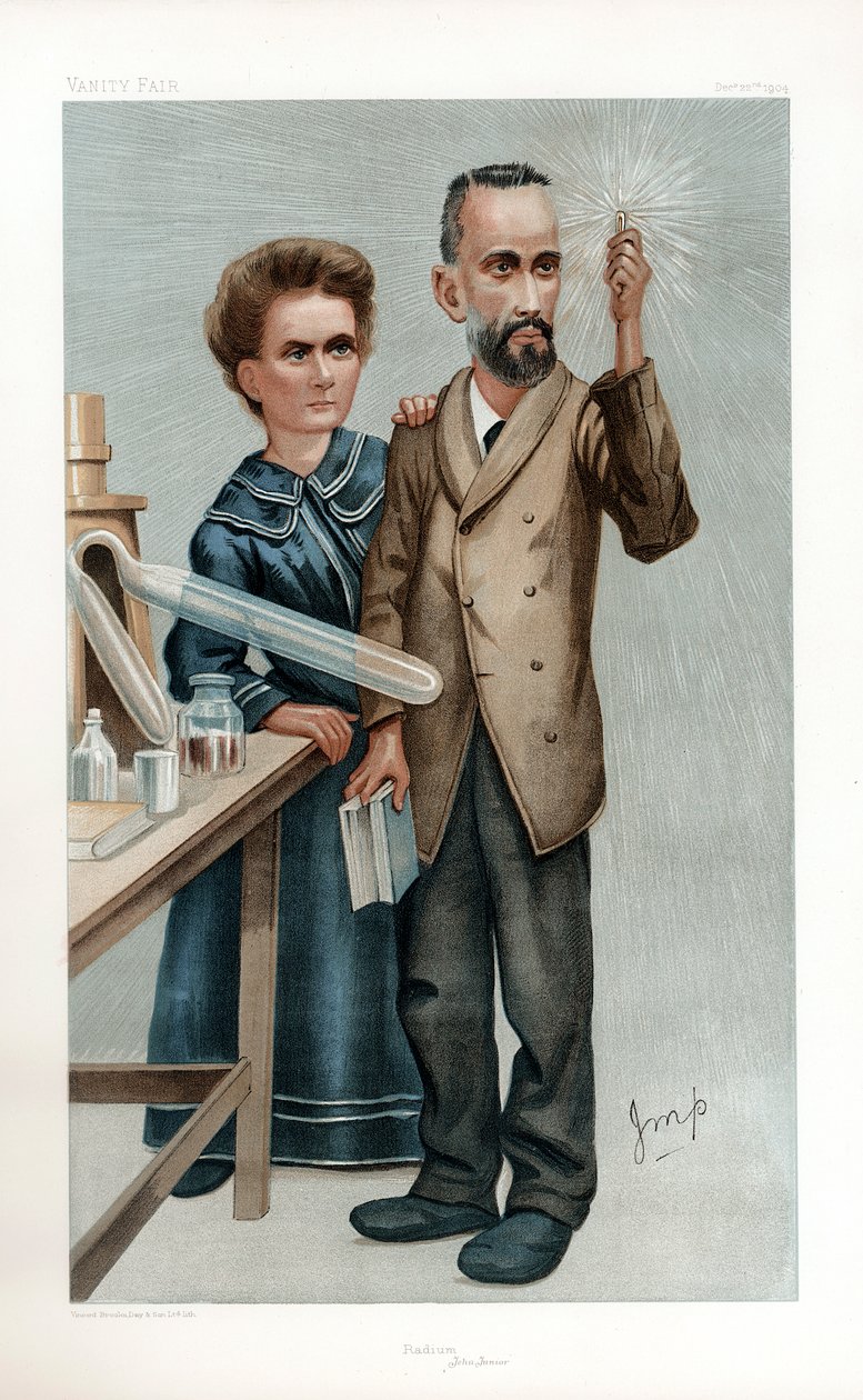 Pierre i Marie Curie, francuscy fizycy, 1904 autorstwa Unbekannt