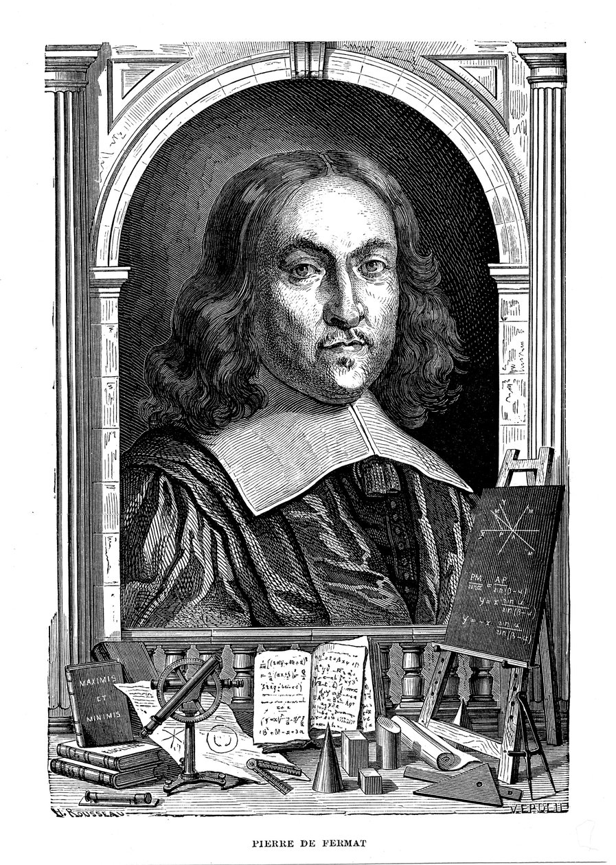 Pierre de Fermat, XVII-wieczny francuski matematyk, 1870 autorstwa Unbekannt