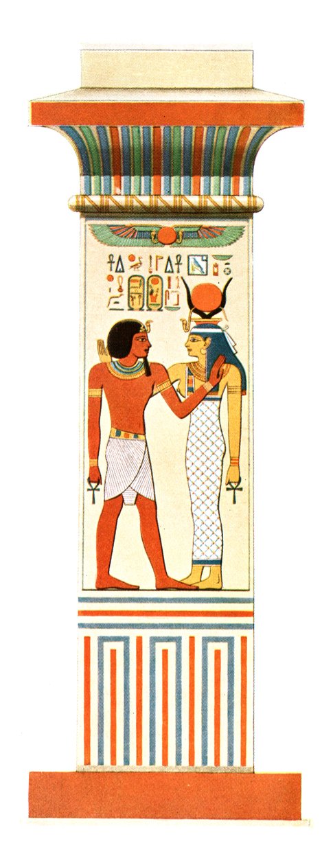 Pilaster ze świątyni Amona-Re Amenophisa III w Karnaku, Egipt, 1928 r. autorstwa Unbekannt