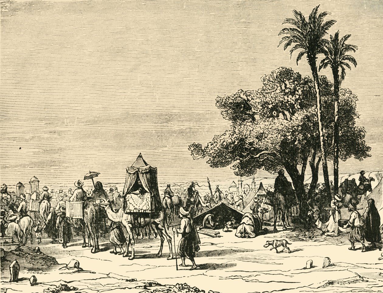 Podróż pielgrzymów do Mekki, 1890. autorstwa Unbekannt