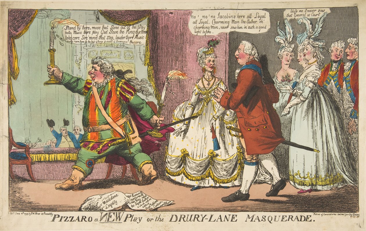 Pizzaro, nowa sztuka lub maskarada Drury-Lane, 11 czerwca 1799. autorstwa Unbekannt