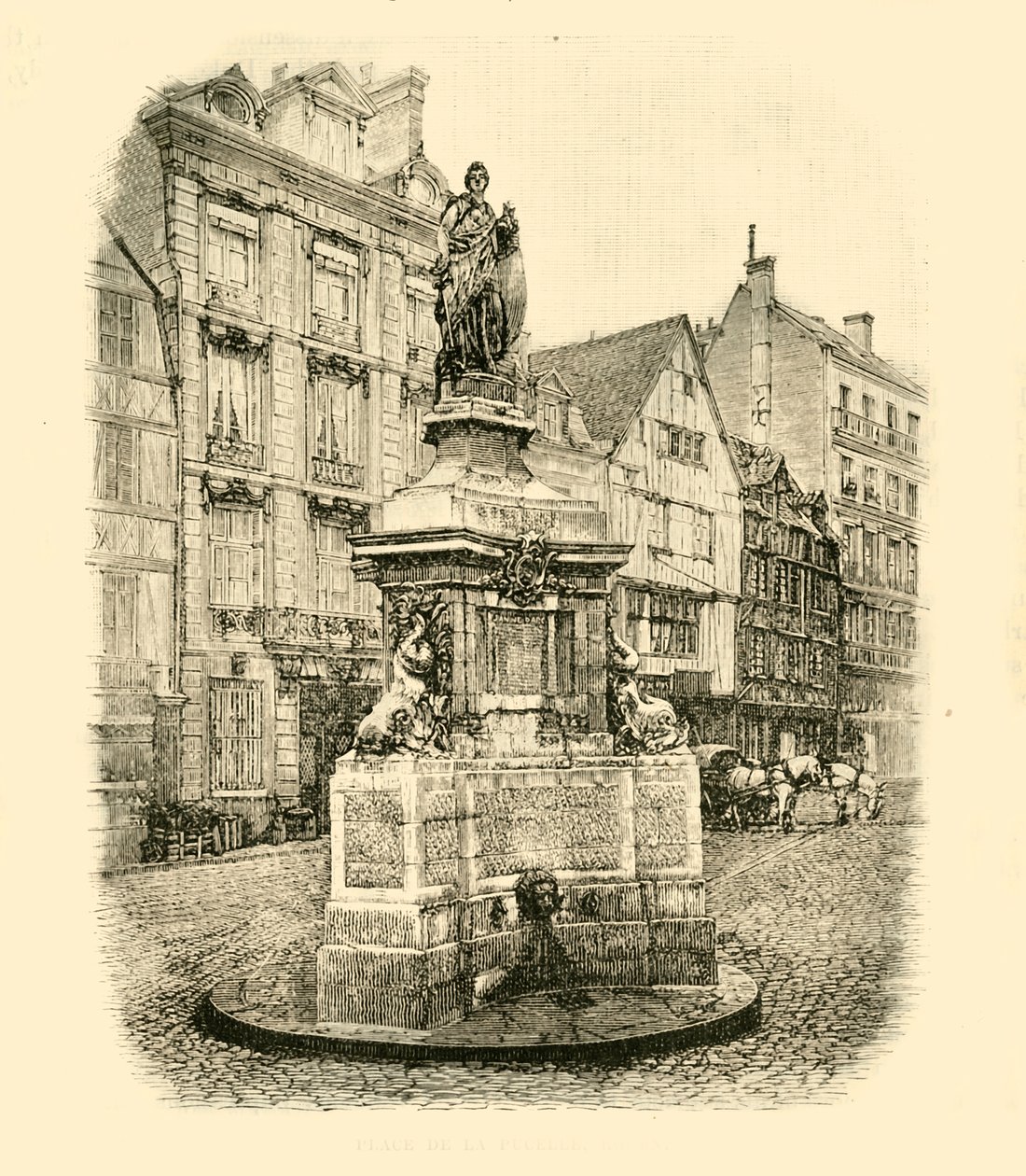 Place De La Maid, Rouen, 1890. autorstwa Unbekannt