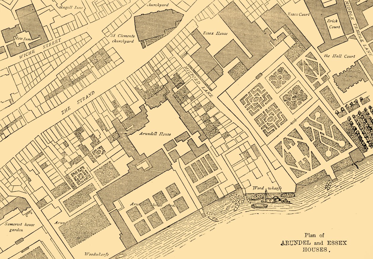 Plan domów Arundel i Essex, 1881. autorstwa Unbekannt