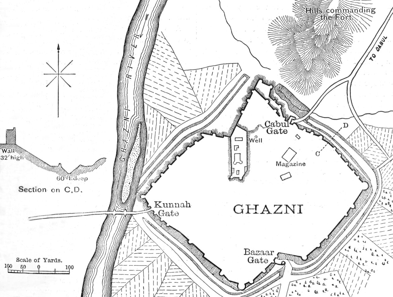 Plan Ghazniego, 1880, c1880 autorstwa Unbekannt