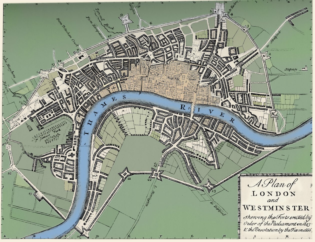Plan Londynu i Westminsteru, 1749 1903 autorstwa Unbekannt