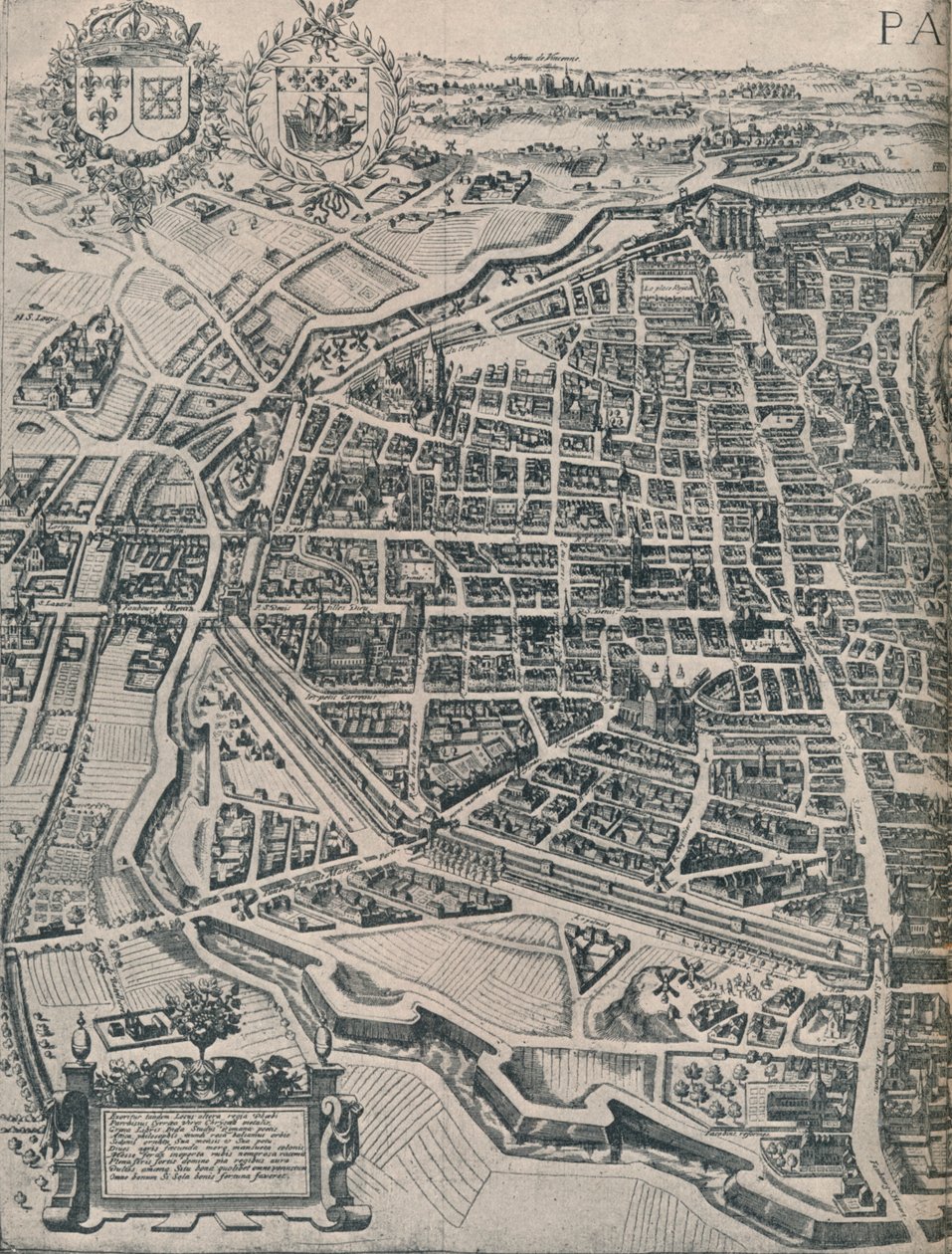 Plan Paryża, ok. 1630 1915 autorstwa Unbekannt