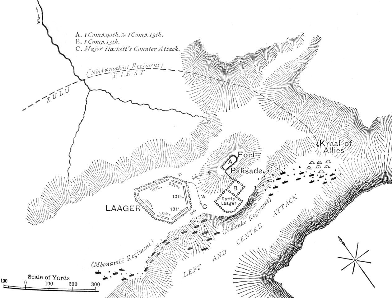 Plan bitwy pod Kambulą, 29 marca 1879, c1880 autorstwa Unbekannt