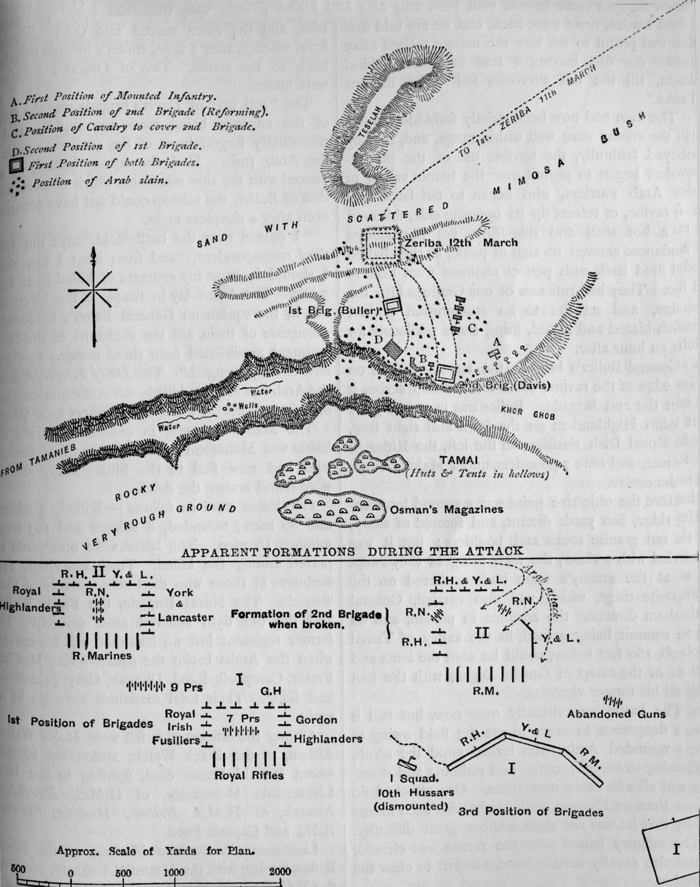 Plan bitwy pod Tamai, 13 marca 1884, c1881-85 autorstwa Unbekannt