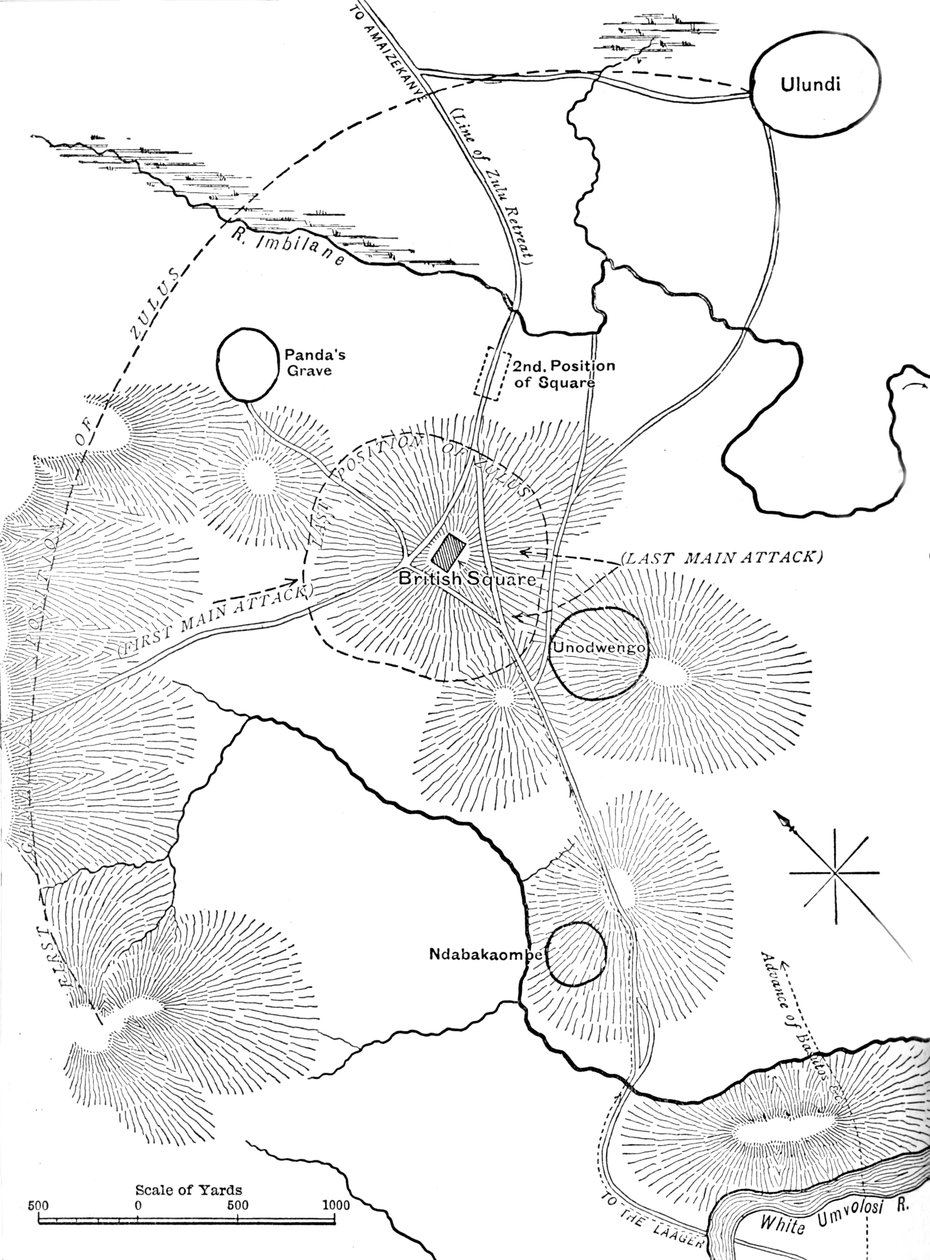 Plan bitwy pod Ulundi, 4 lipca 1879, c1880 autorstwa Unbekannt