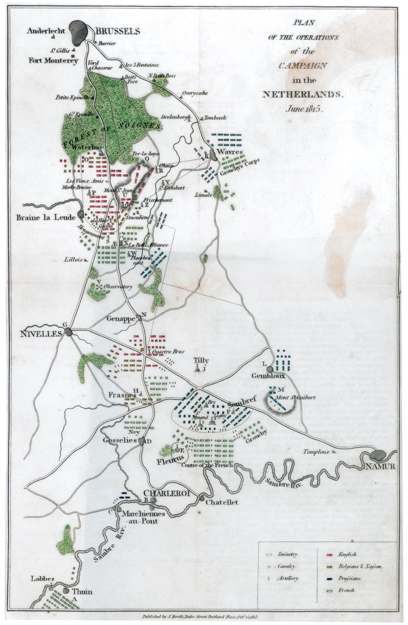 Plan operacji kampanii w Holandii, czerwiec 1815, 1816 autorstwa Unbekannt