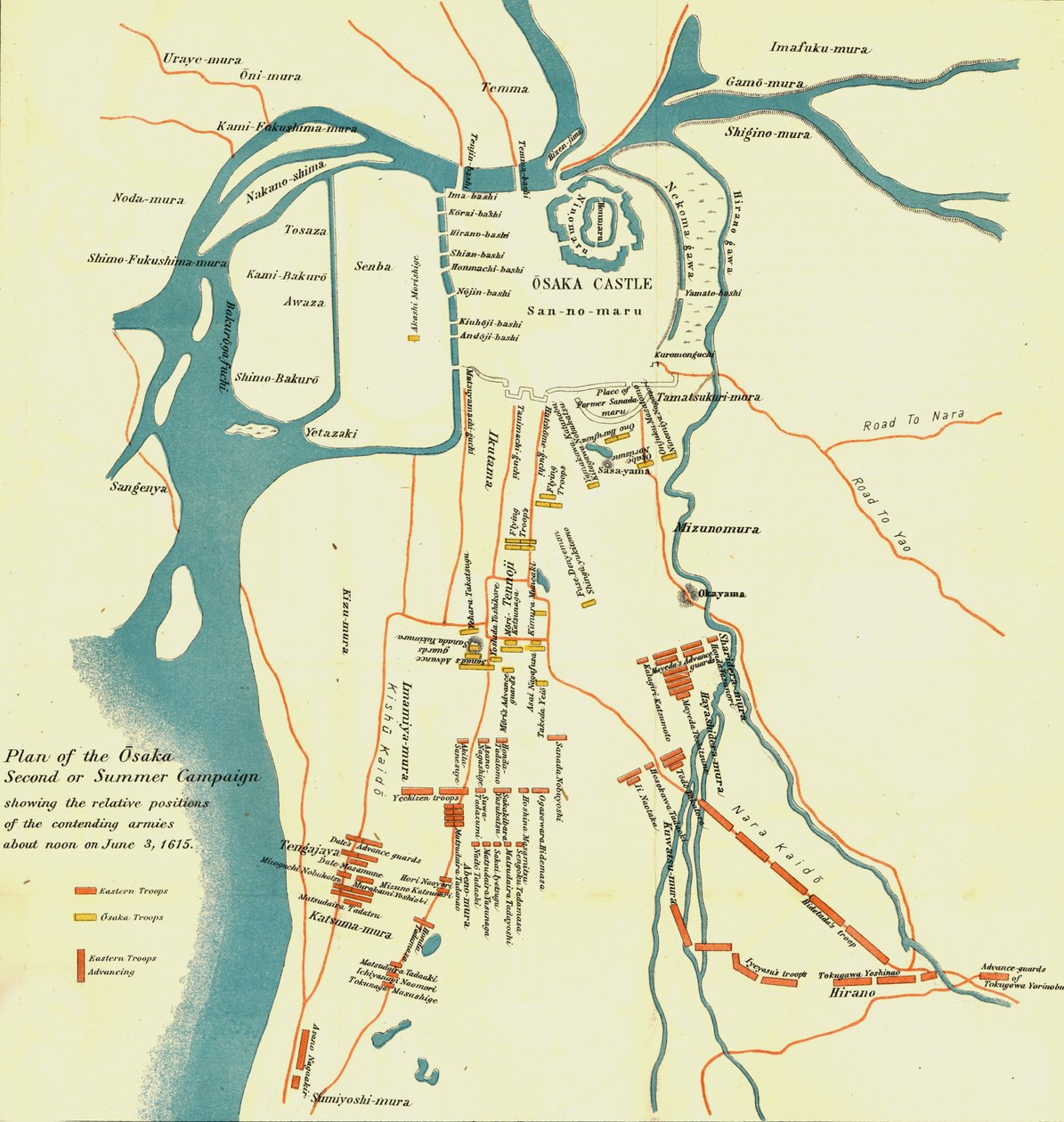 Plan drugiej lub letniej kampanii w Osace, 1615. 1903. autorstwa Unbekannt