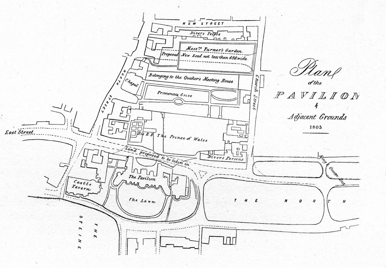 Plan pawilonu i przyległych terenów - 1803, 1939 autorstwa Unbekannt