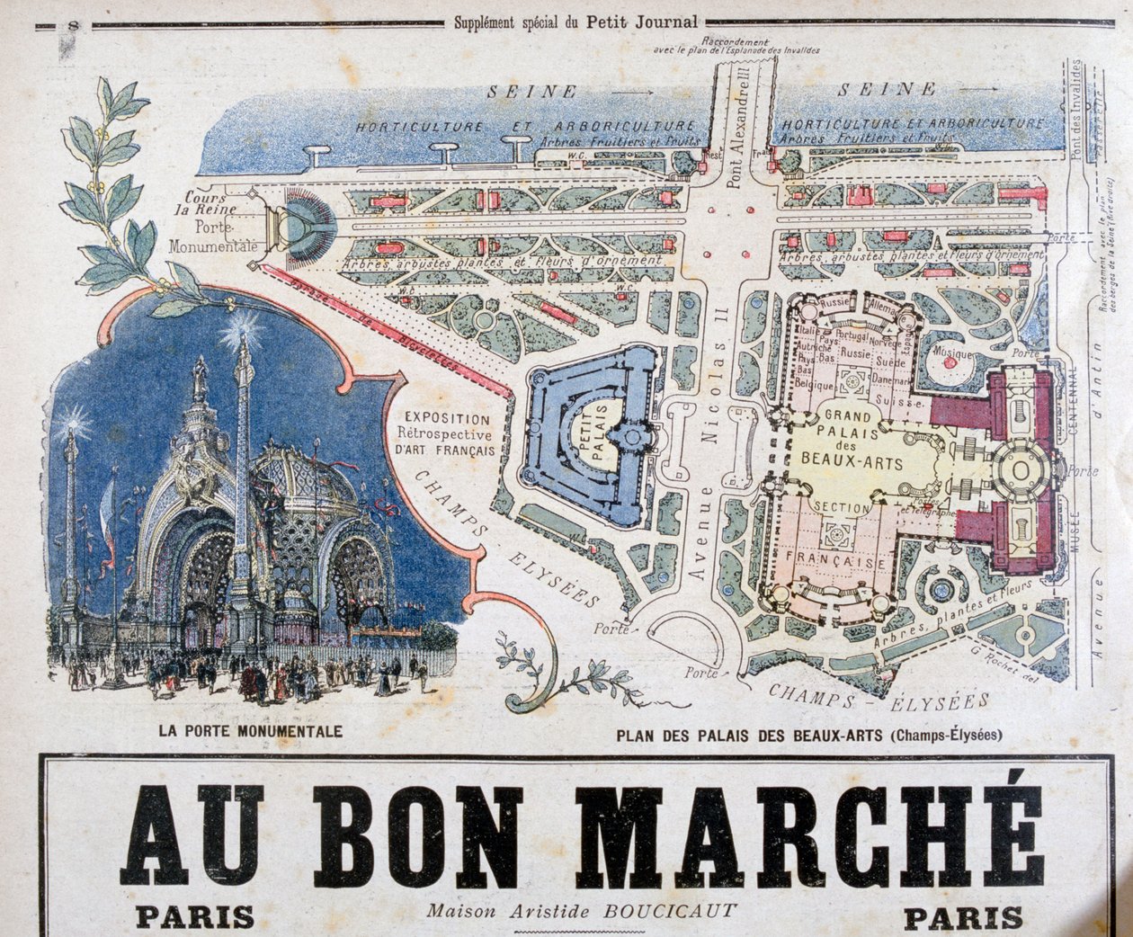 Plan Bramy Monumentalnej i Pałacu Sztuk Pięknych, 1900 autorstwa Unbekannt