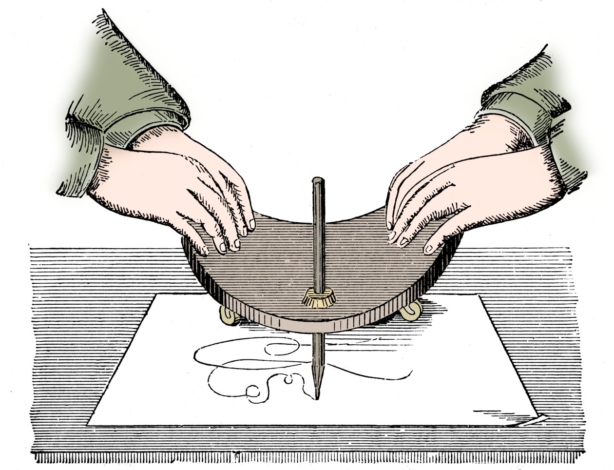 Planchette lub tablica Ouija, 1885 autorstwa Unbekannt