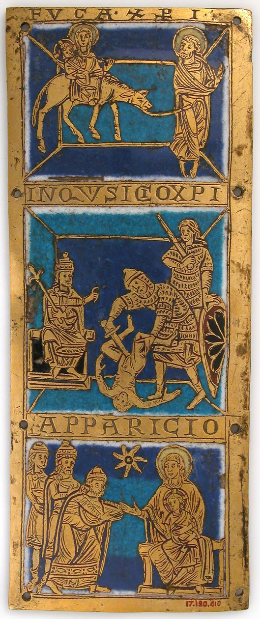 Tablica z ołtarza przenośnego ze scenami z życia Jezusa, niem., ca. 1160-80. autorstwa Unbekannt