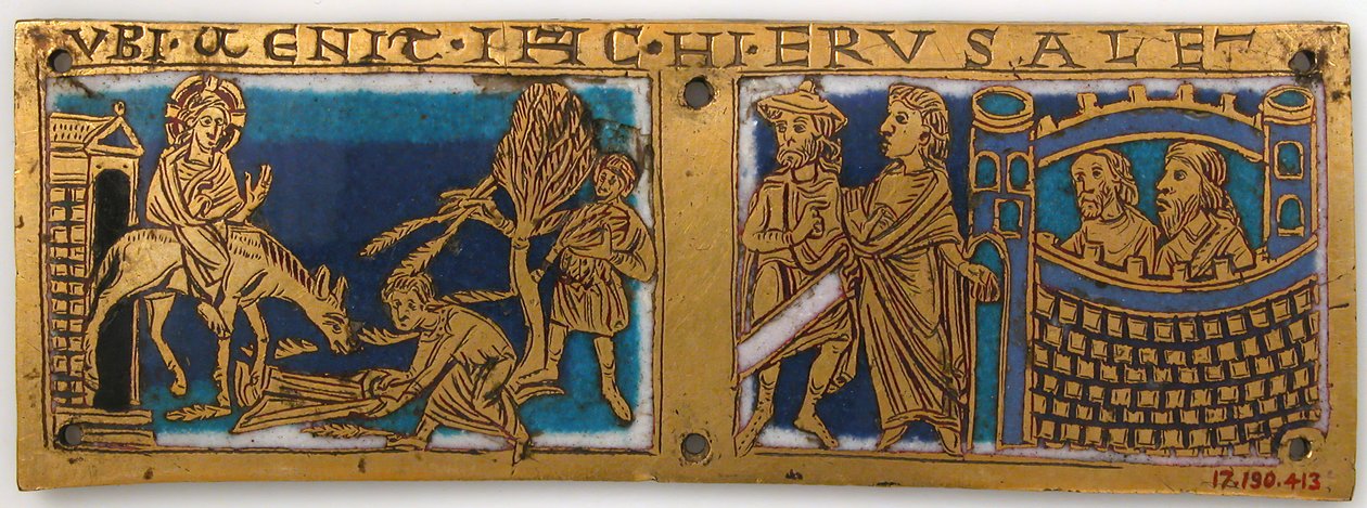 Tablica z ołtarza przenośnego ze scenami z życia Jezusa, niem., ca. 1160-80. autorstwa Unbekannt