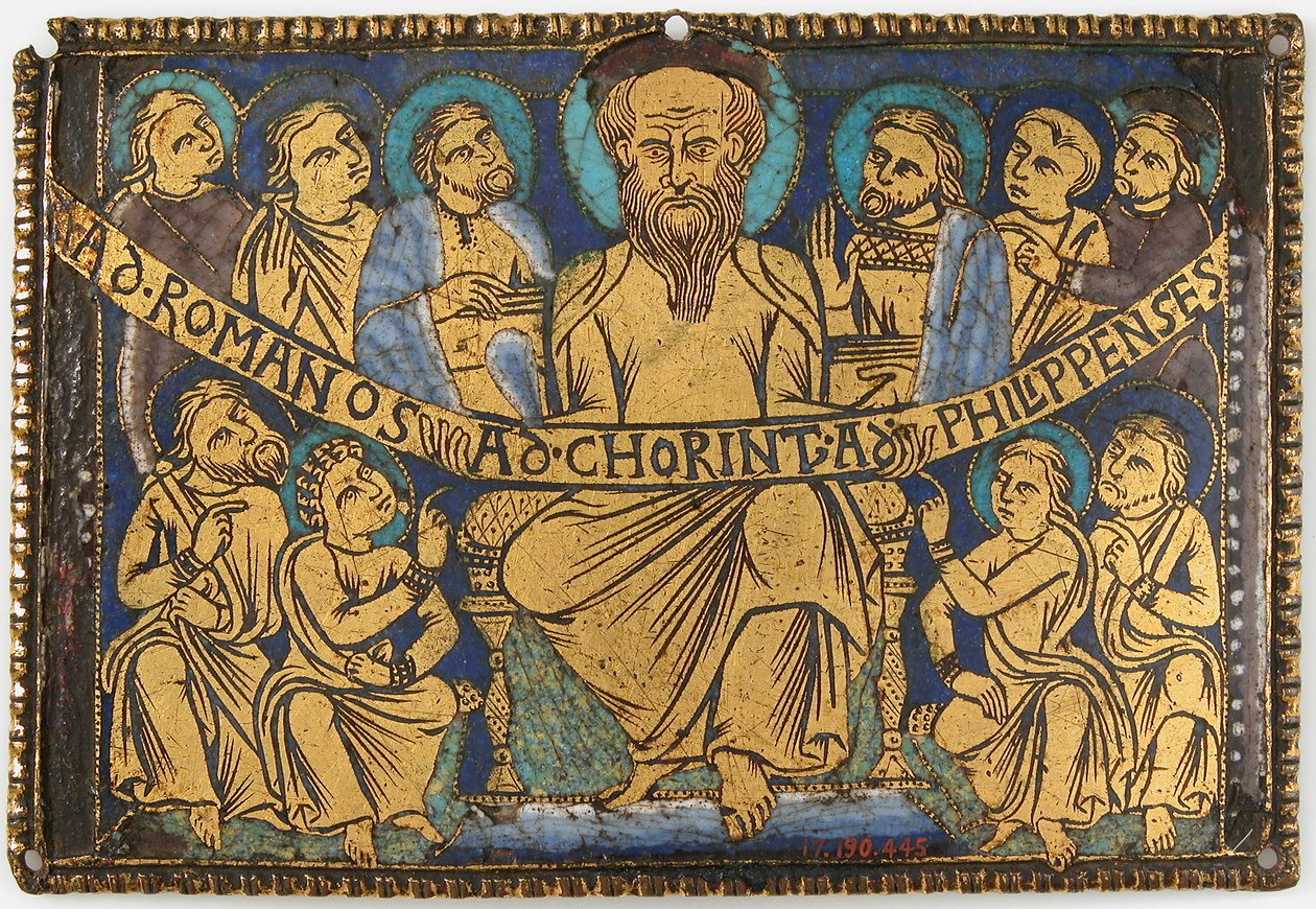 Tablica ze Świętym Pawłem i Jego Uczniami, Brytyjczycy, ca. 1160-80. autorstwa Unbekannt