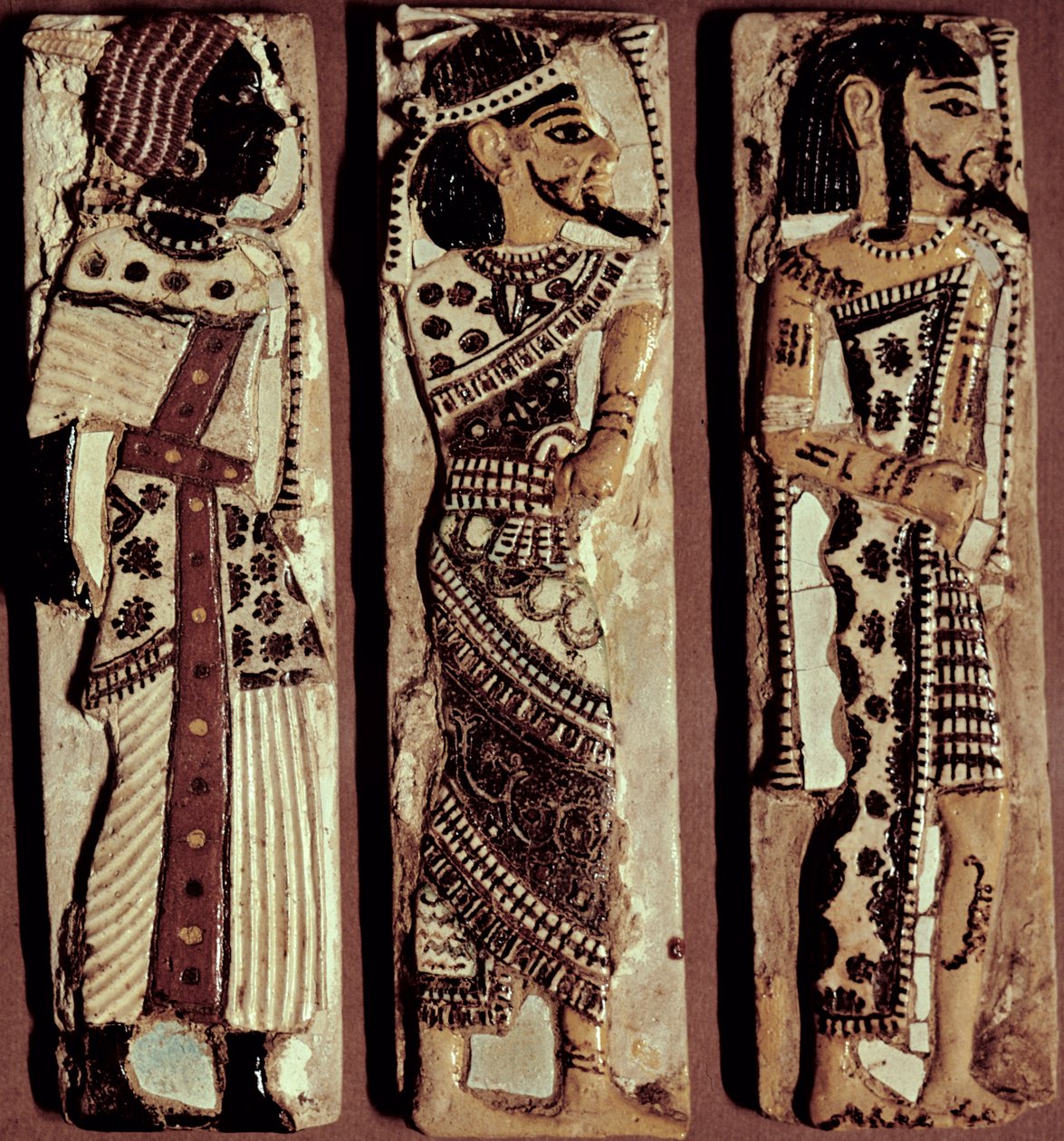 Tablice z drzwi w Pałacu Ramzesa III, Medinet Habu, Teby, Egipt, Nowe Państwo, XX dynastia, ok.1187-56 pne (ceramika) autorstwa Unbekannt