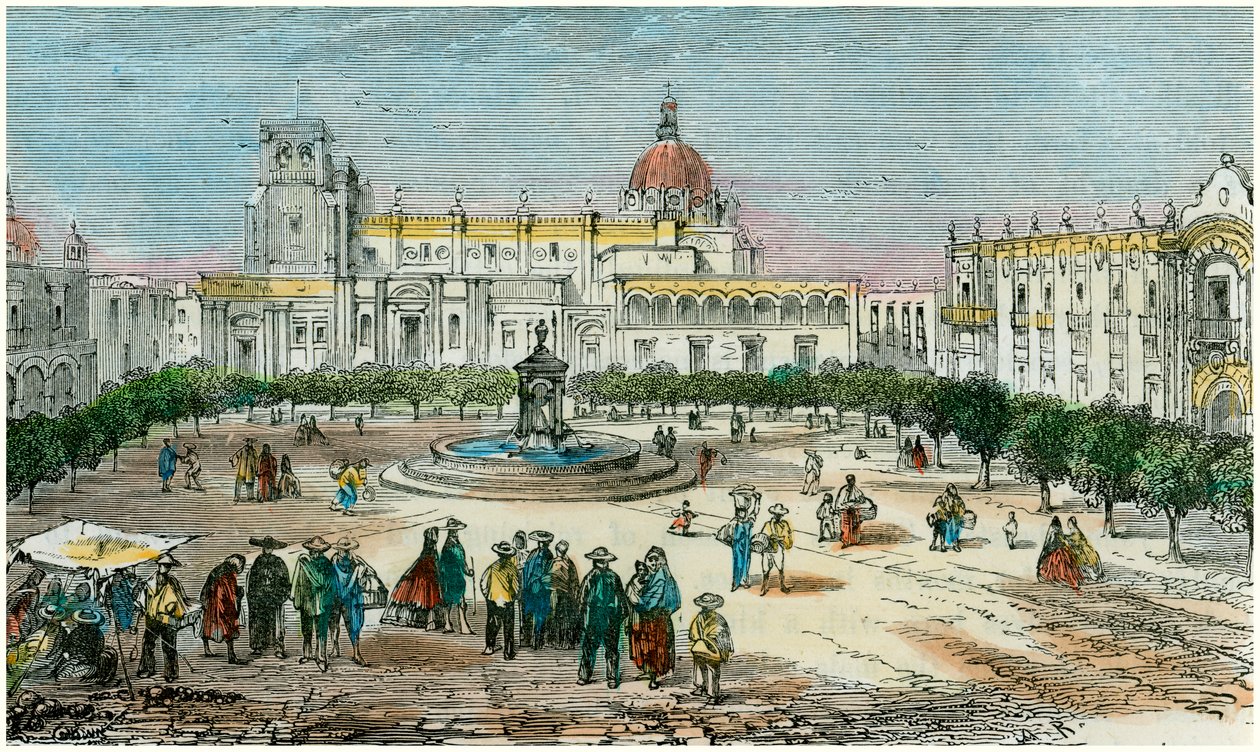 Plaza Guadalajara, w stanie Jalisco, Meksyk, ok. 1880 r. autorstwa Unbekannt