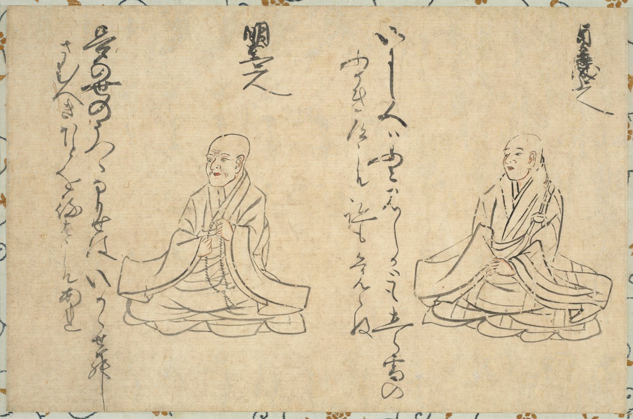 Poetyckie Nieśmiertelni buddyjskiego duchowieństwa Shakkyo Kasen Emaki, 1300-1400. autorstwa Unbekannt