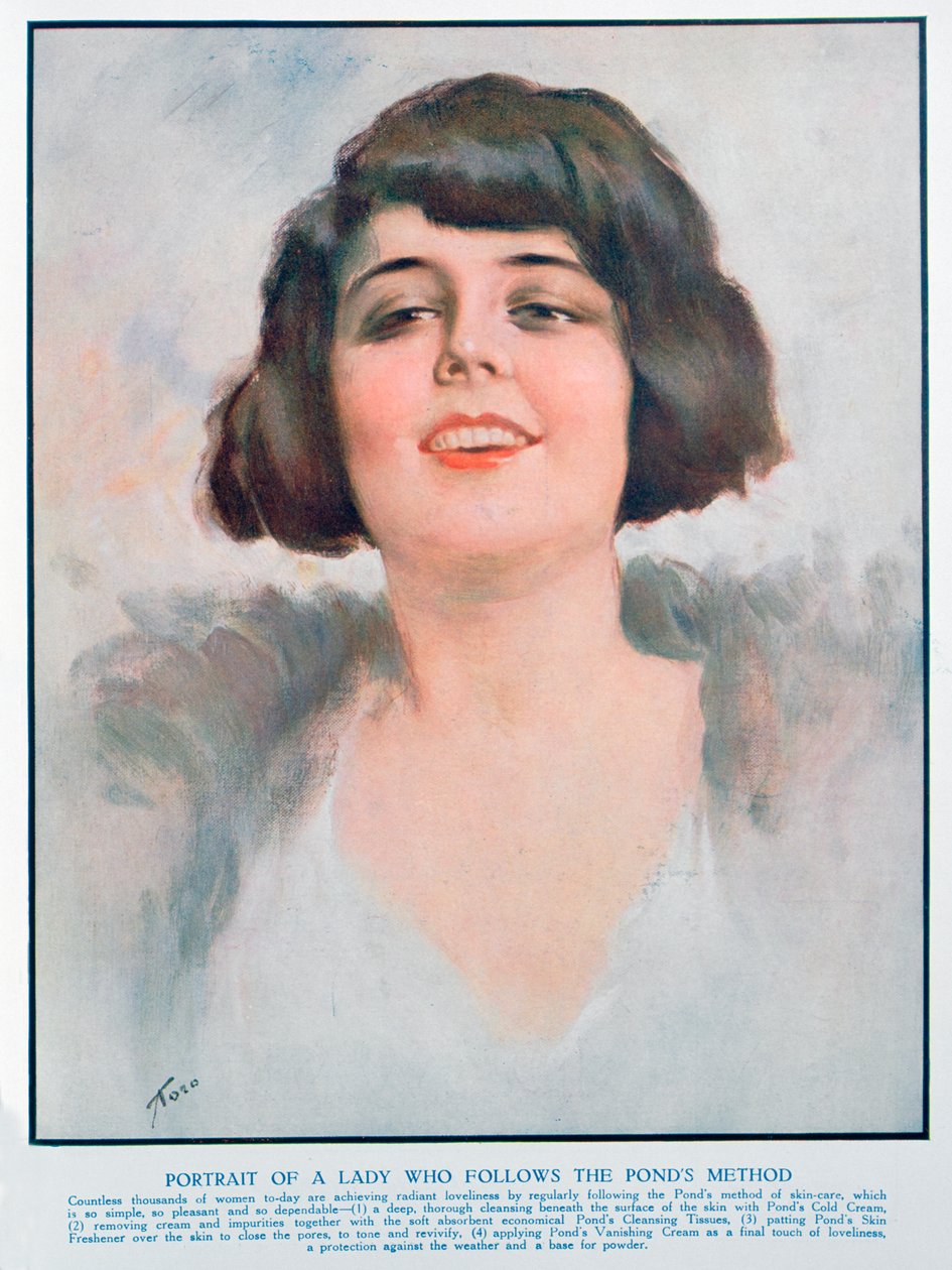 Reklama Ponds Cream, 1928 autorstwa Unbekannt