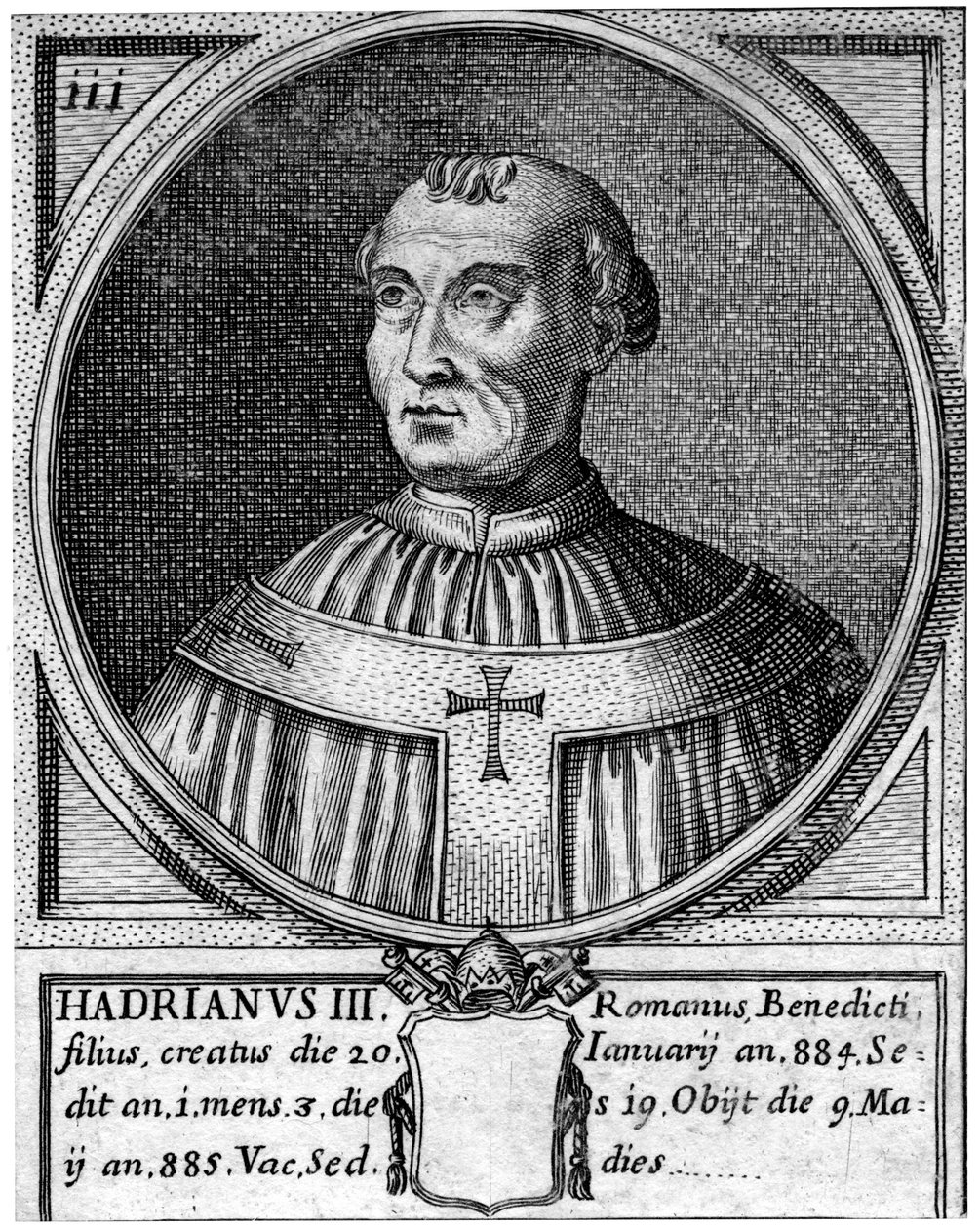 Papież Adrian III autorstwa Unbekannt