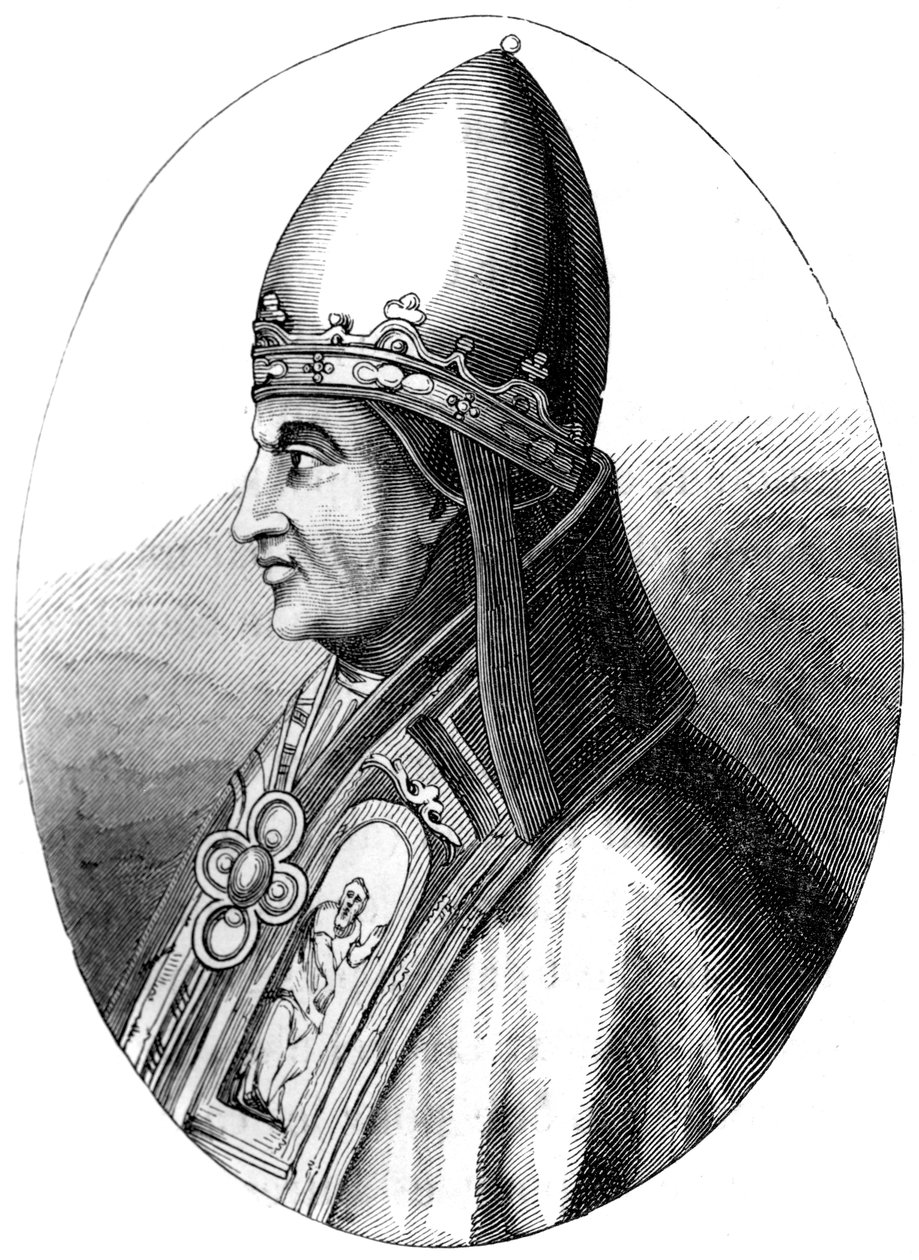 Papież Grzegorz IX c1143-1241, 1849 autorstwa Unbekannt