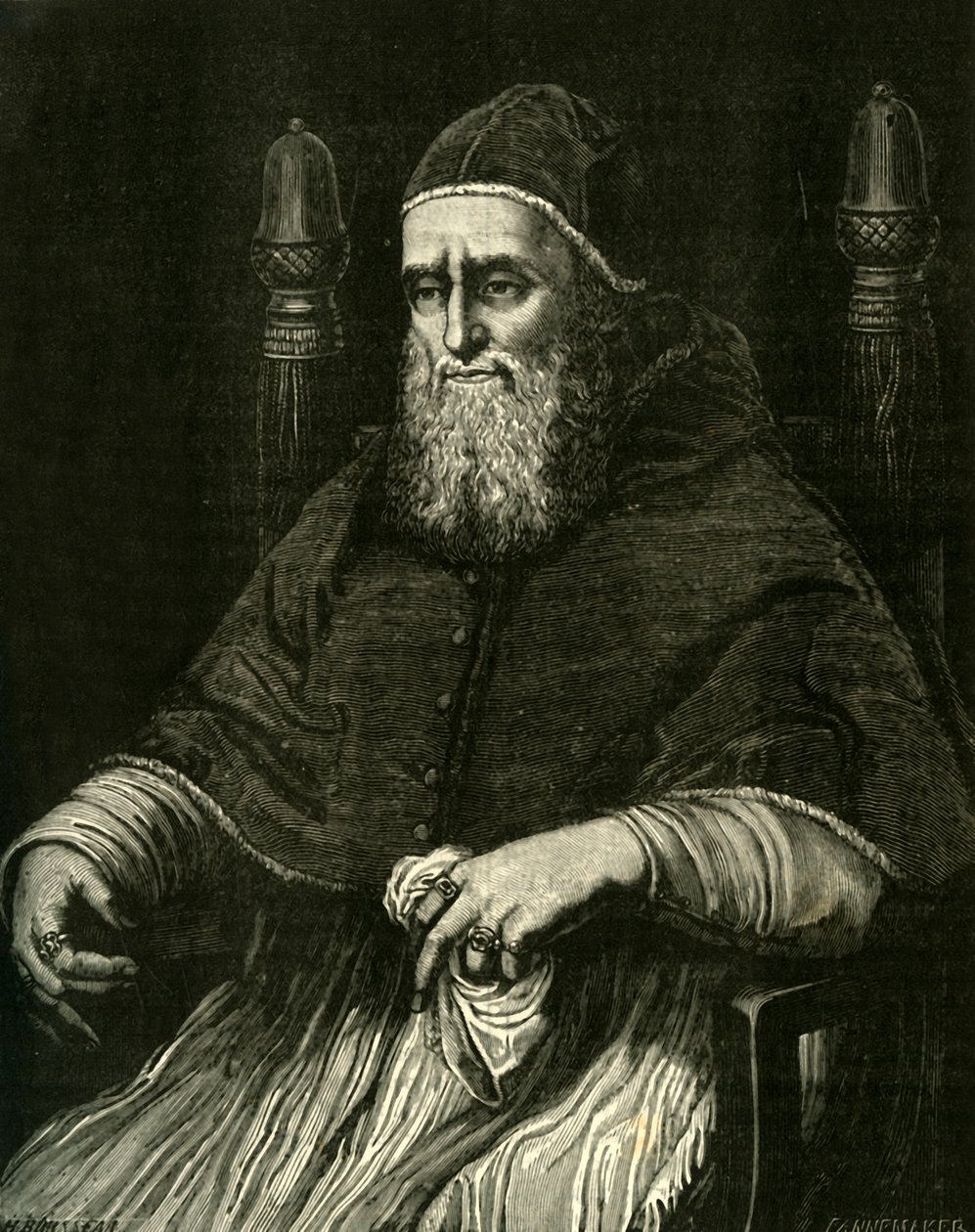 Papież Juliusz II, ok. 1500 r., 1890 r. autorstwa Unbekannt