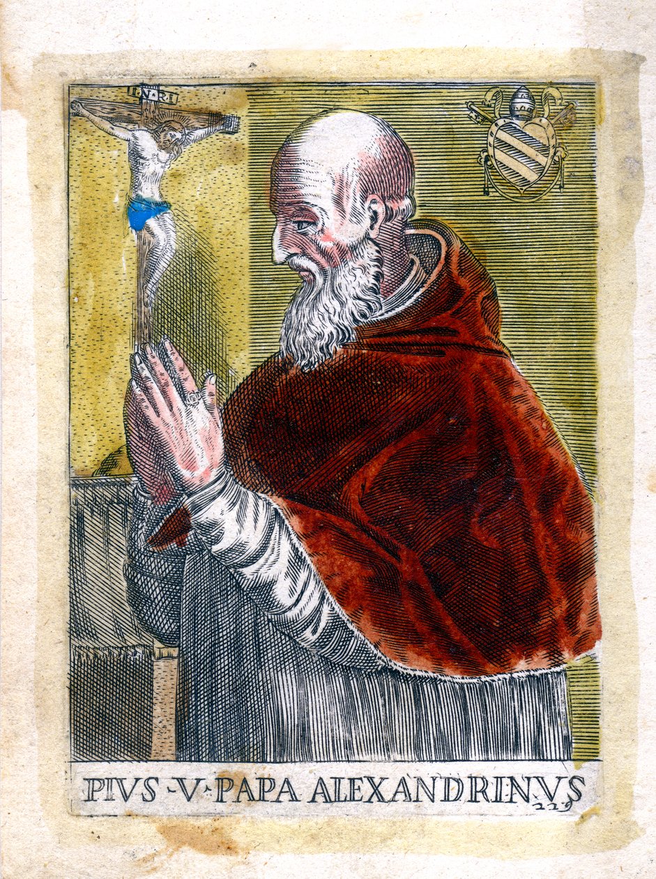 Papież św Pius V autorstwa Unbekannt