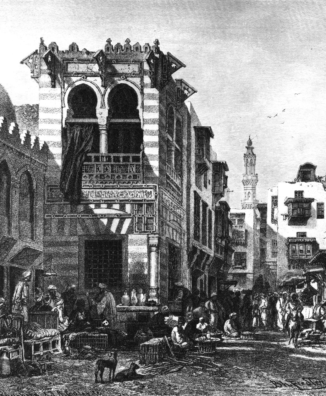 Popularne szkoły w sercu Kairu, Egipt, 1880 autorstwa Unbekannt