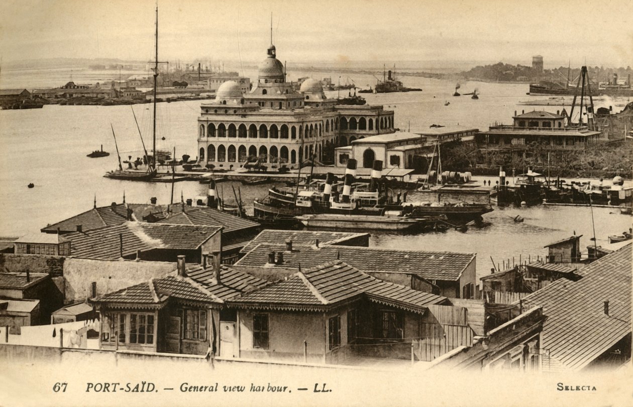 Port-Said. - Ogólny widok na port. - LL., c1918-c1939. autorstwa Unbekannt