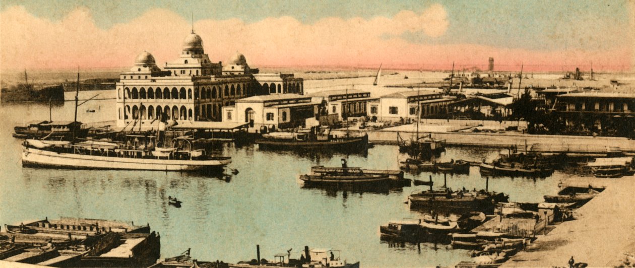 Port Said. - Wejście do kanału i Biura Spółki, c1918-c1939. autorstwa Unbekannt