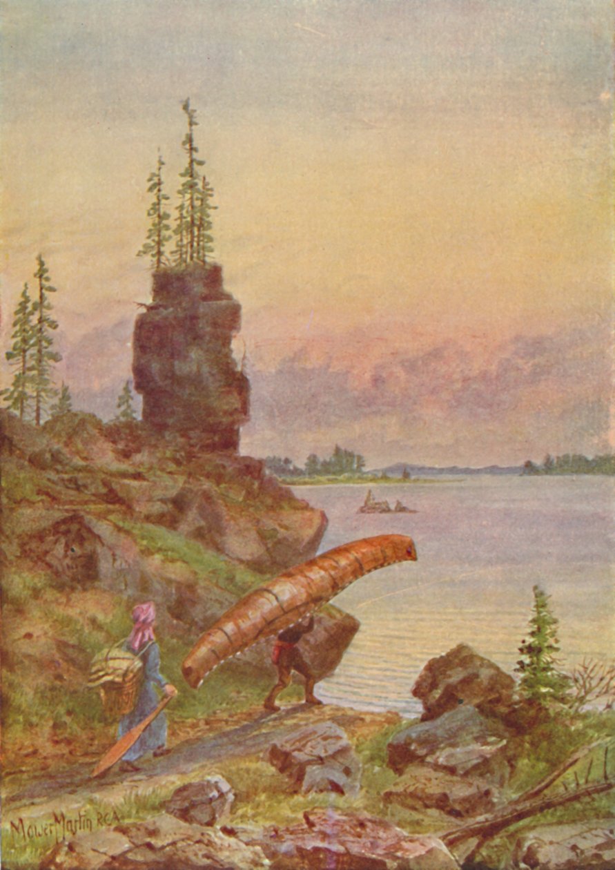 Kajak Portage i brzozowa kora, 1924 autorstwa Unbekannt
