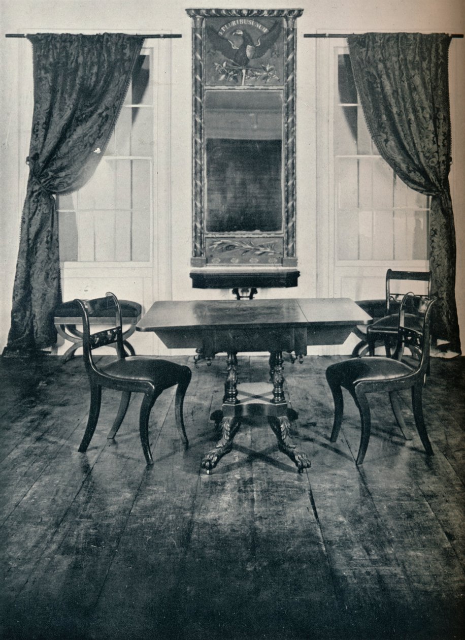 Część Drawing Room of House w Irvington, Nowy Jork, zbudowany około 1820, 1930 autorstwa Unbekannt