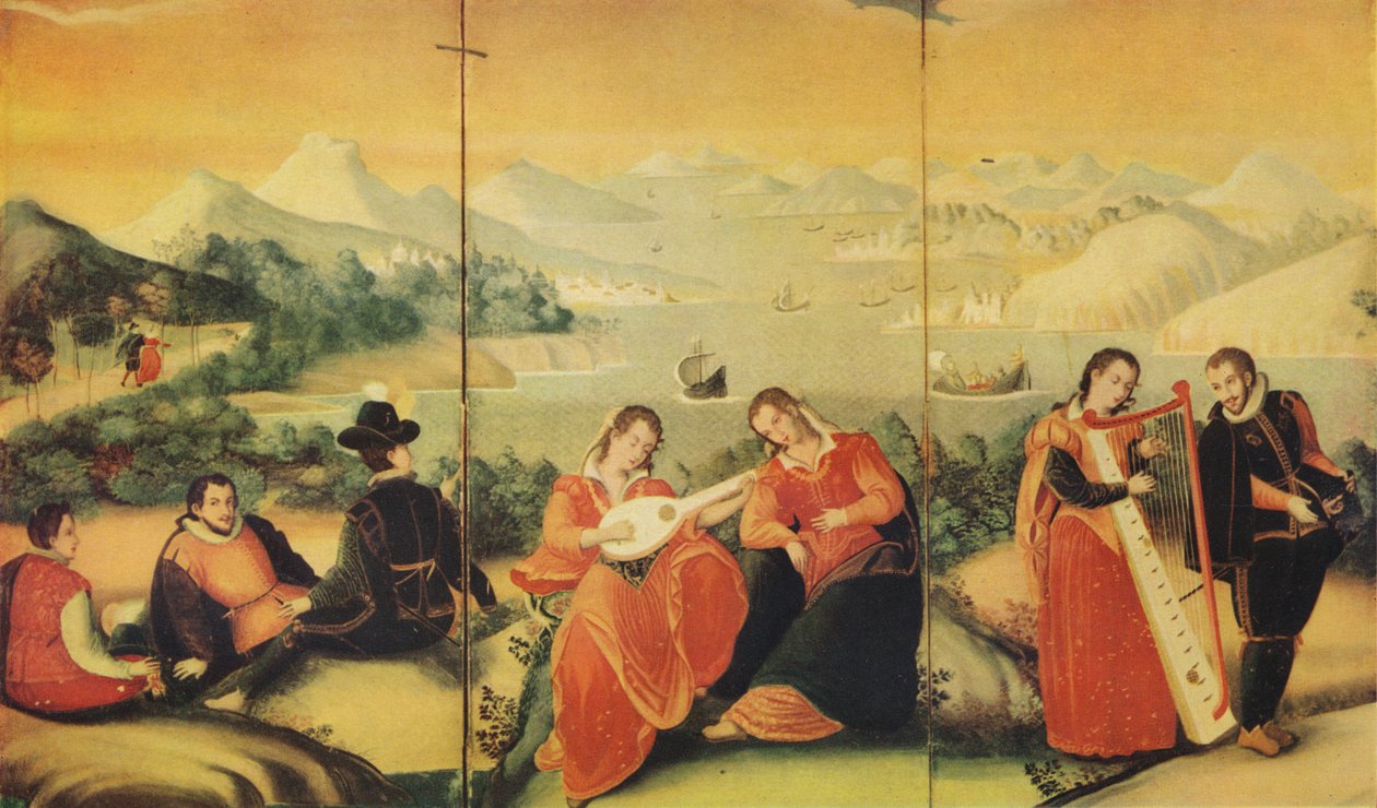 Fragment japońskiego parawanu z okresu Keicho, c1600, 1936 autorstwa Unbekannt