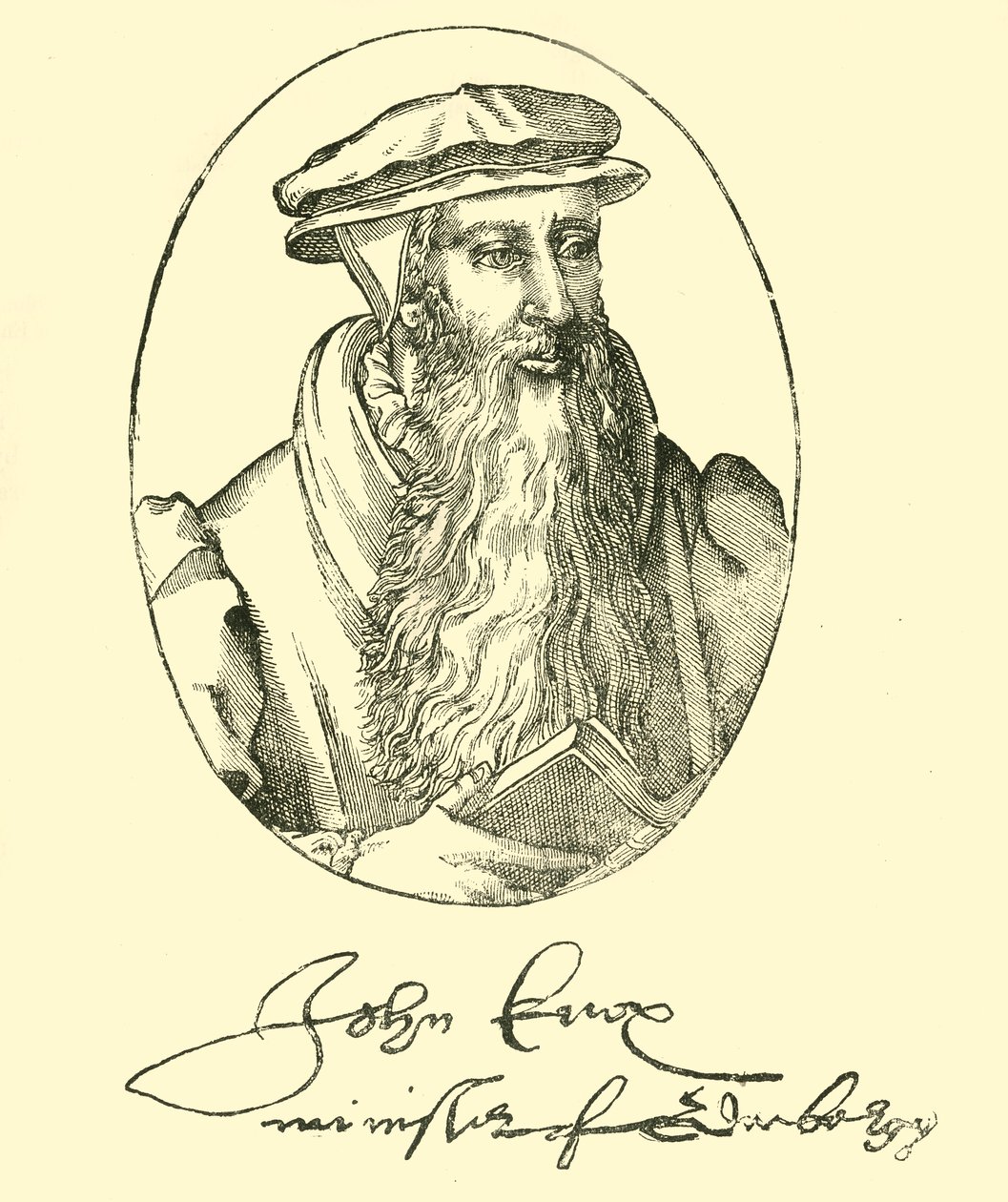 Portret i autograf Johna Knoxa, c1550-1560, 1890. autorstwa Unbekannt