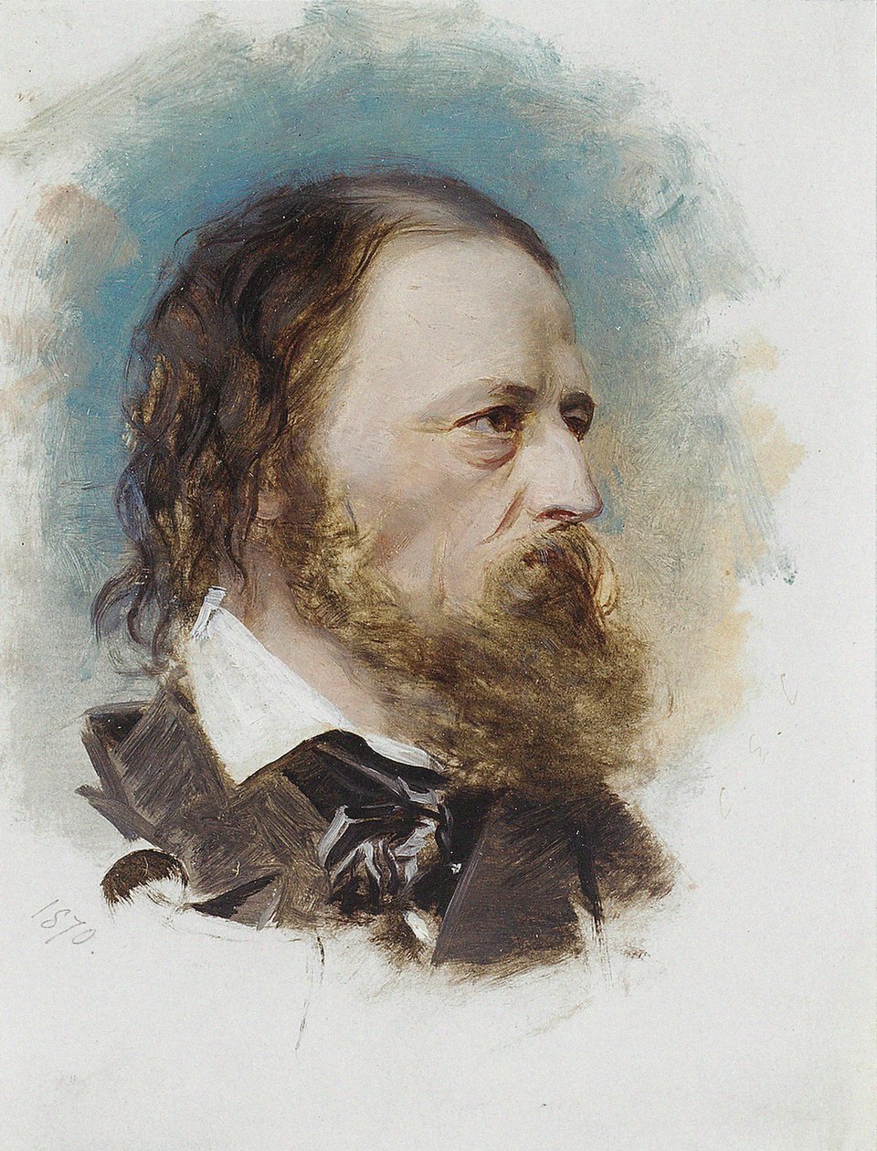 Portret Alfreda, Lorda Tennysona 1809-1892, 1870. autorstwa Unbekannt