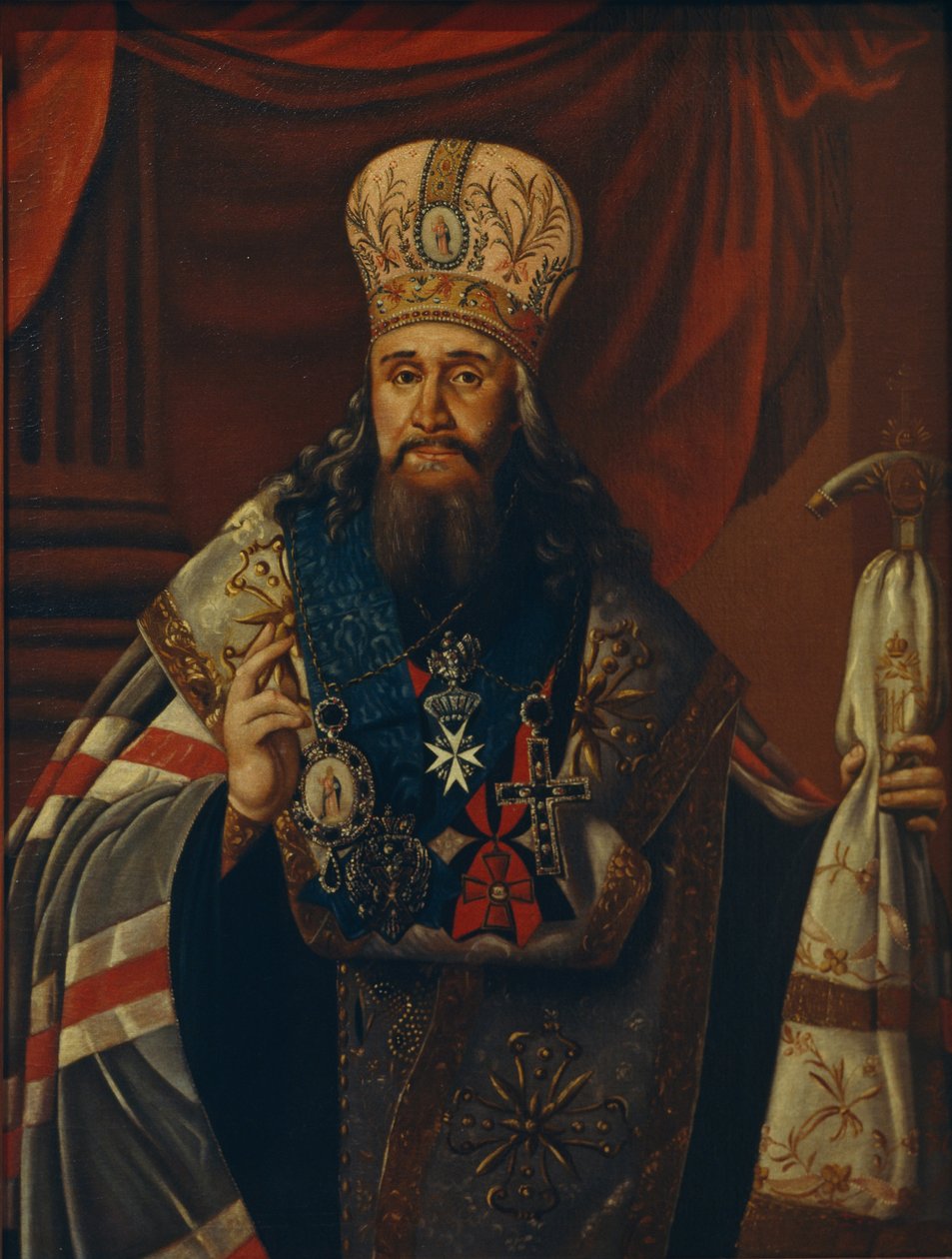 Portret Ambrosiusa Podobedova, metropolity nowogrodzkiego i petersburskiego 1742-1818, 1813 autorstwa Unbekannt