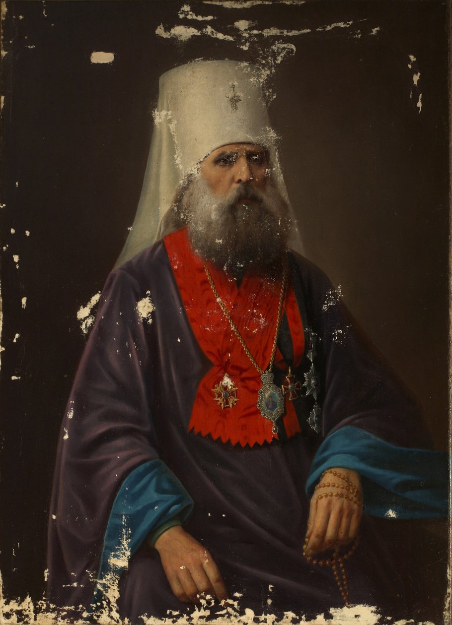 Portret arcybiskupa Iriney Klementyevsky z Pskowa 1753-1818, początek XIX wieku autorstwa Unbekannt
