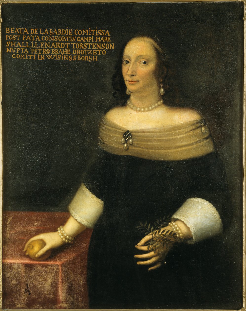 Portret Beaty De la Gardie 1612-1680, c. 1653. autorstwa Unbekannt