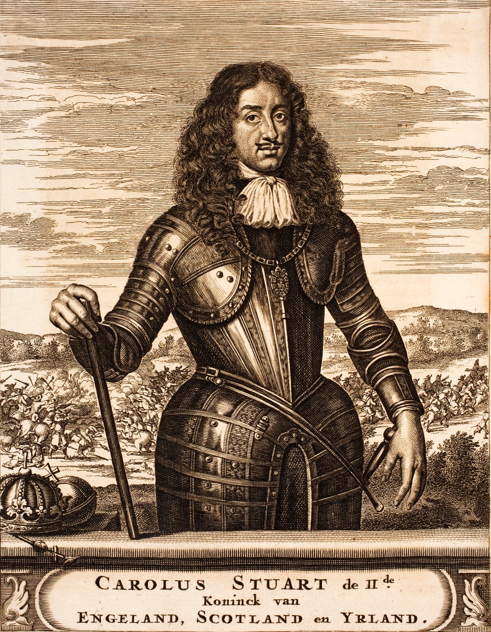 Portret Karola II z Anglii 1630-1685 Od: Scena wojny, 1675. autorstwa Unbekannt