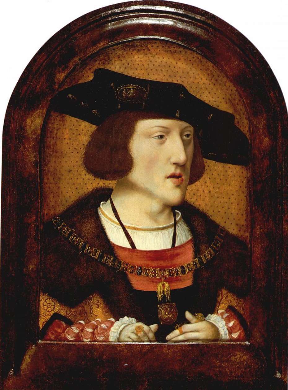 Portret Karola V Hiszpanii 1500-1558, c. 1520 autorstwa Unbekannt
