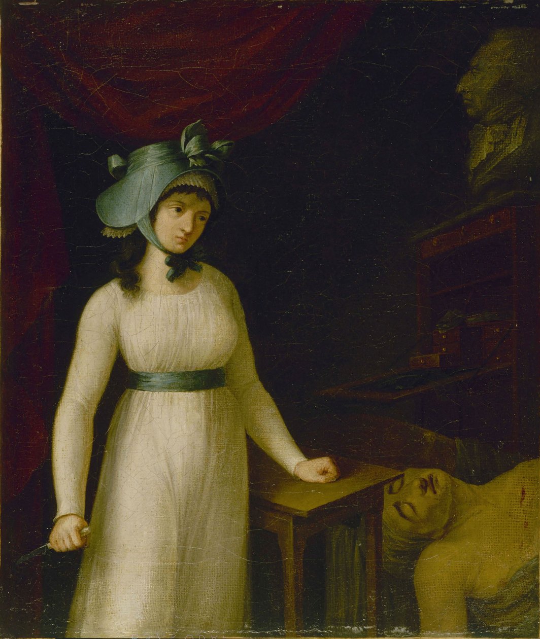 Portret Charlotte Corday 1768-1793, w latach 1793-1798. autorstwa Unbekannt