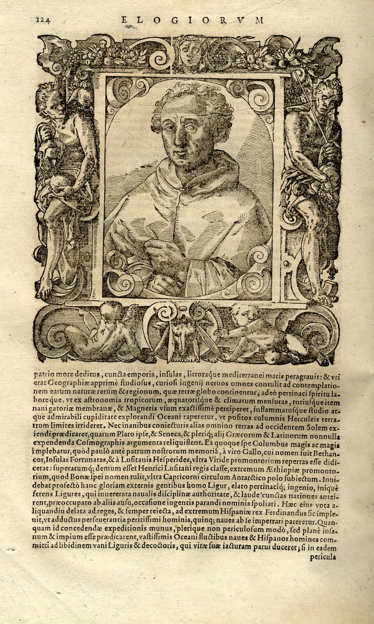 Portret Krzysztofa Kolumba. Od Paolo Giovio autorstwa Unbekannt