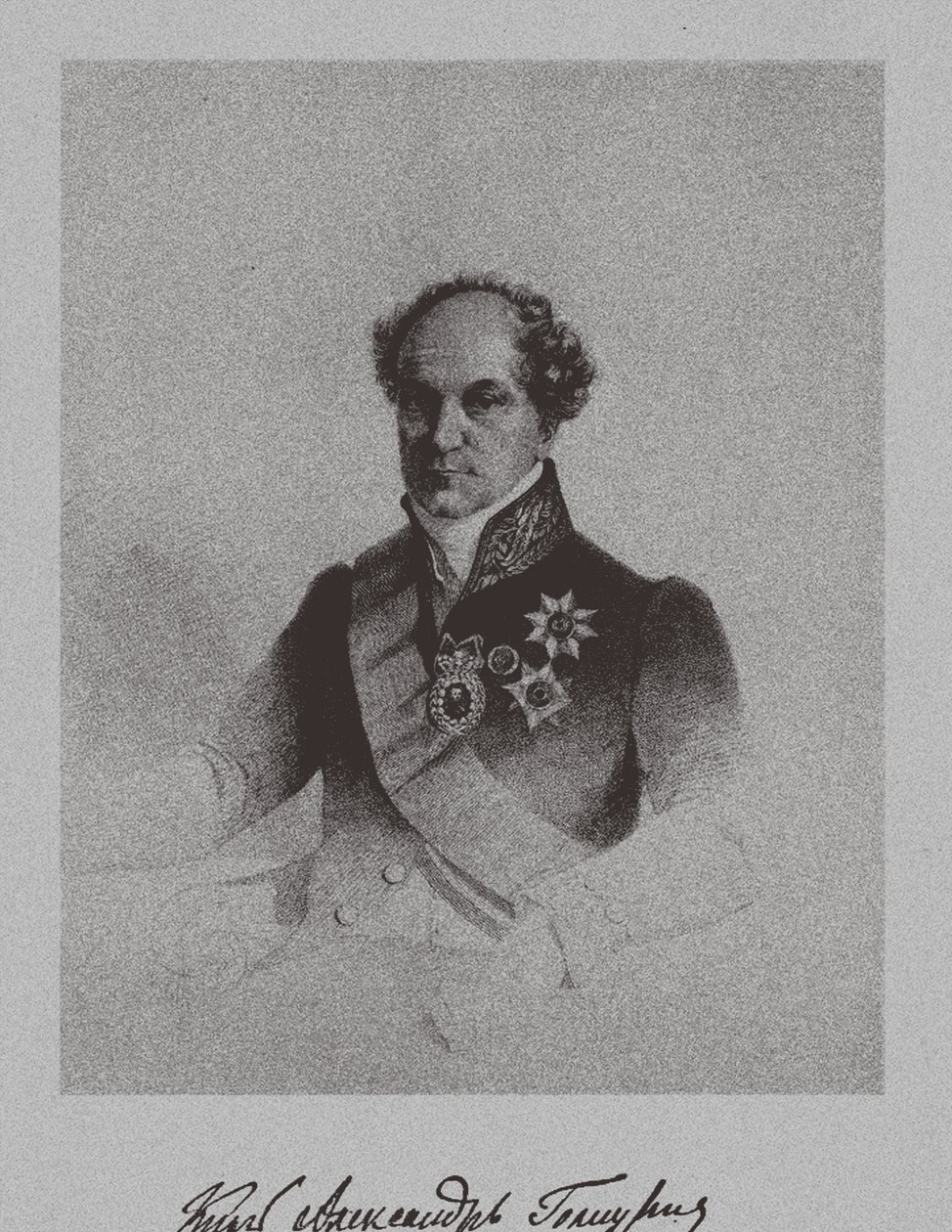 Portret hrabiego Aleksandra Nikołajewicza Golicyna 1773-1844, c. 1840 autorstwa Unbekannt