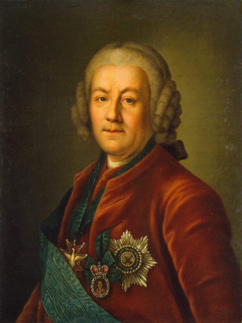 Portret hrabiego Aleksieja Pietrowicza Bestużewa-Riumina 1693-1766, po 1757 autorstwa Unbekannt
